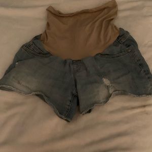 Indigo blue maternity shorts medium